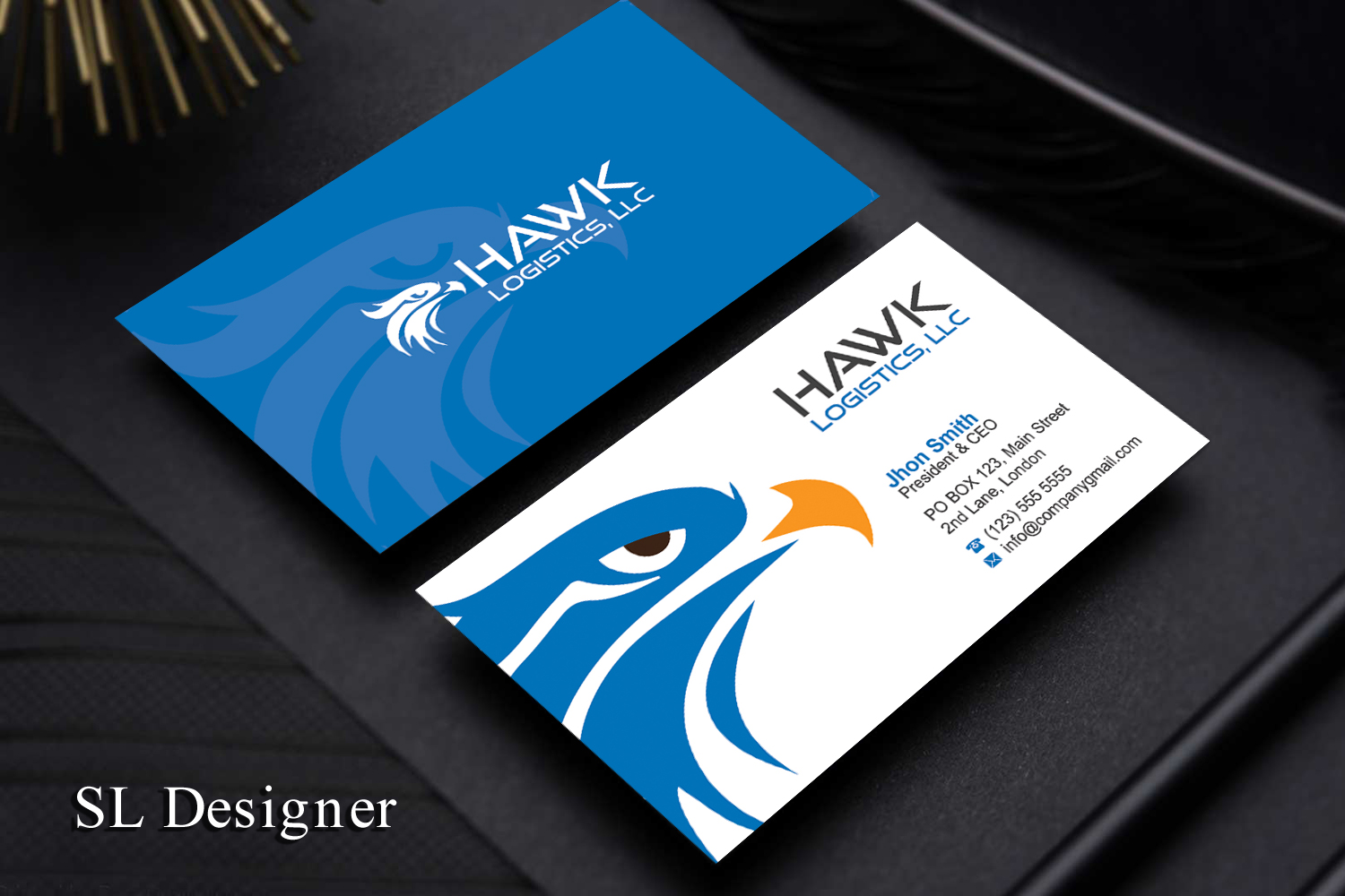 Business Card Design by SL Designer for Hawk Logistics, LLC | Design #19720908