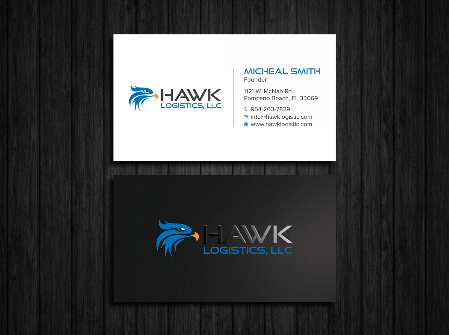 Business Card Design by Tripti Ranjan Gain for Hawk Logistics, LLC | Design #19717114