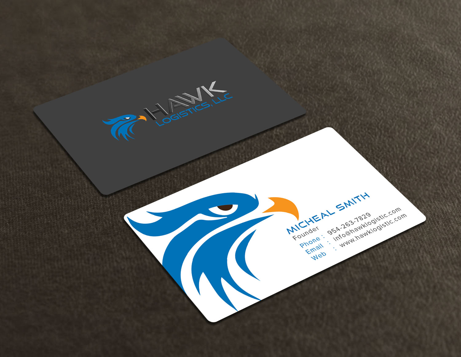 Business Card Design by Tripti Ranjan Gain for Hawk Logistics, LLC | Design #19717115