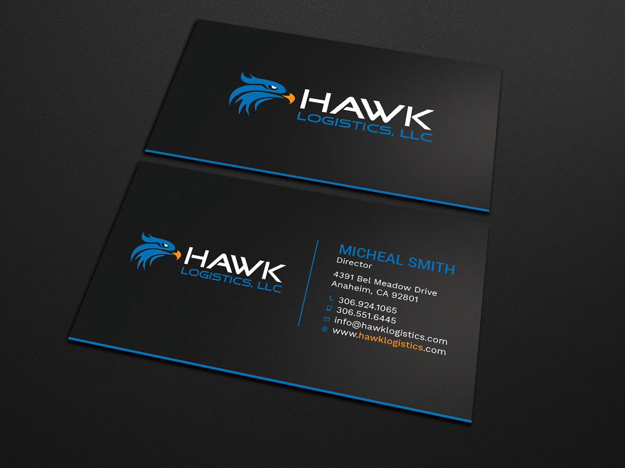Business Card Design by Tripti Ranjan Gain for Hawk Logistics, LLC | Design #19717162