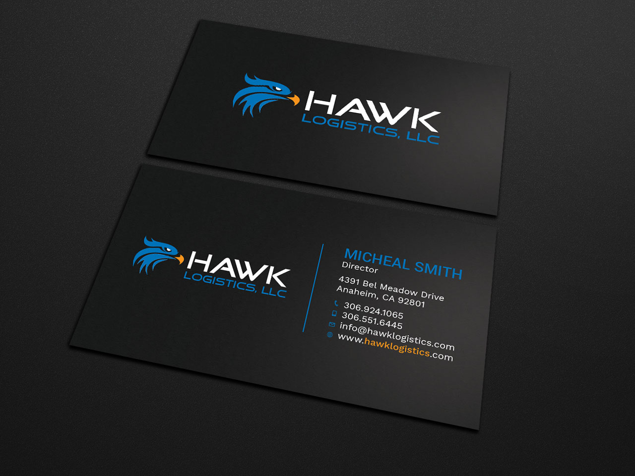 Business Card Design by Tripti Ranjan Gain for Hawk Logistics, LLC | Design #19717163