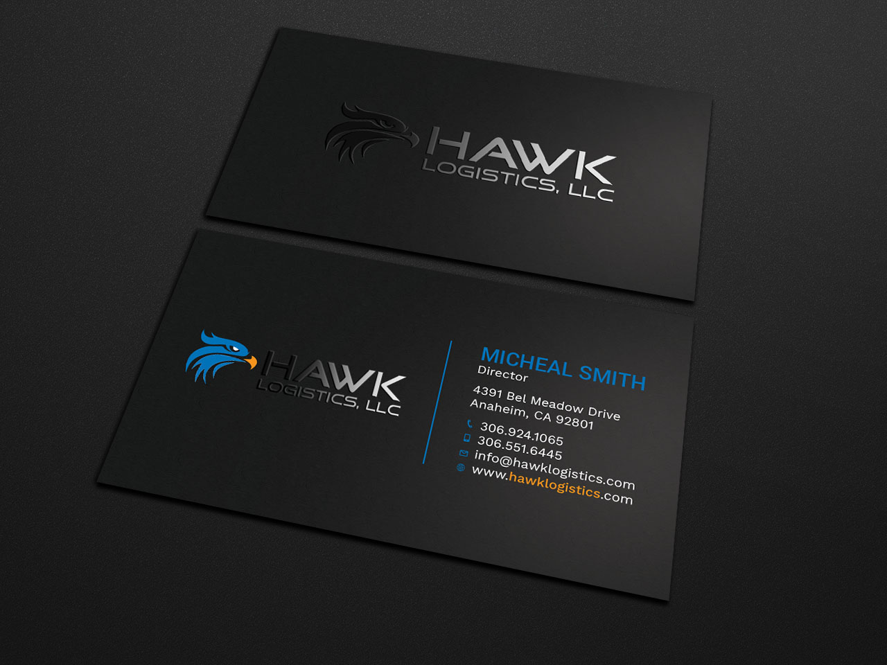 Business Card Design by Tripti Ranjan Gain for Hawk Logistics, LLC | Design #19717165