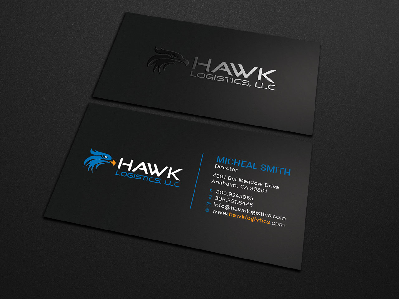 Business Card Design by Tripti Ranjan Gain for Hawk Logistics, LLC | Design #19717166