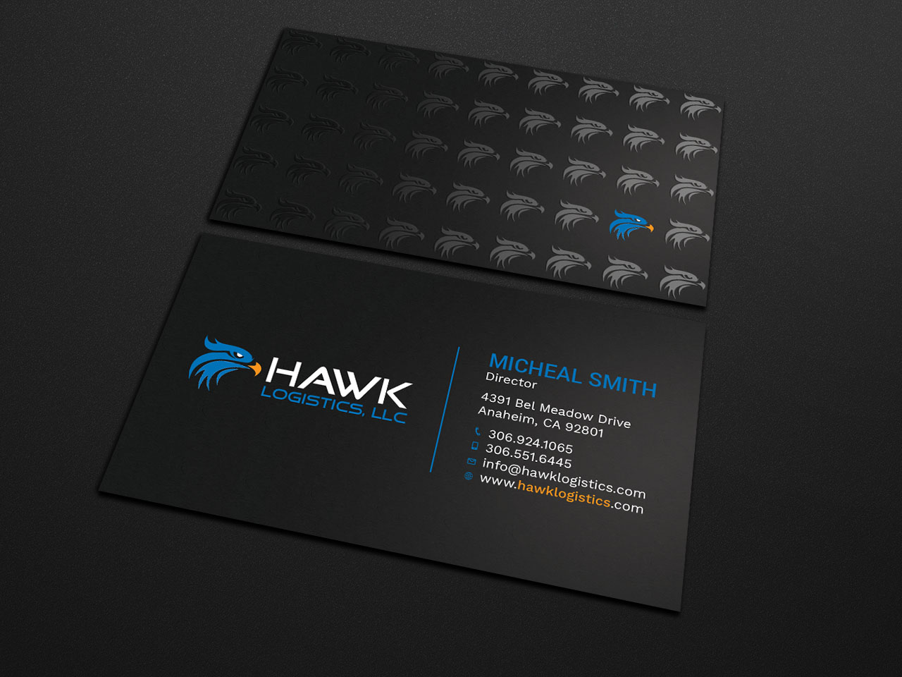 Business Card Design by Tripti Ranjan Gain for Hawk Logistics, LLC | Design #19717177