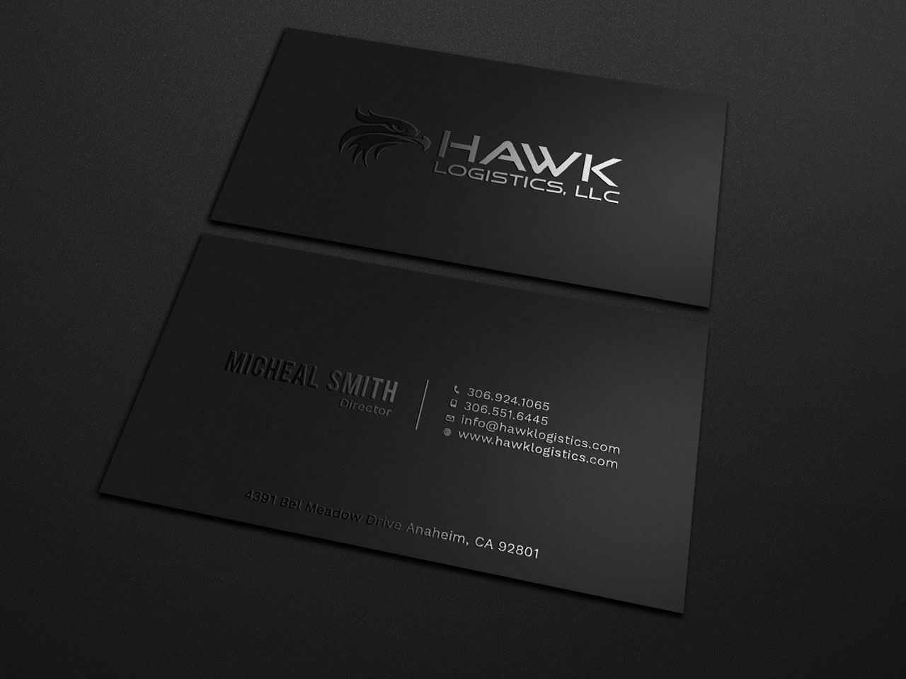 Business Card Design by Tripti Ranjan Gain for Hawk Logistics, LLC | Design #19717179