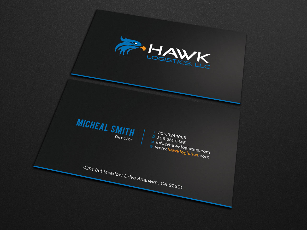 Design de Carte de Visite par Tripti Ranjan Gain pour Hawk Logistics, LLC | Design #19717181