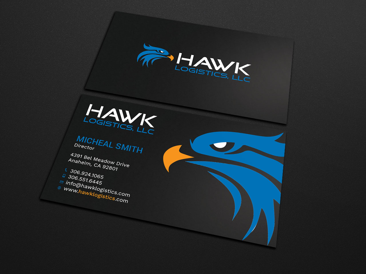 Design de Carte de Visite par Tripti Ranjan Gain pour Hawk Logistics, LLC | Design #19717190