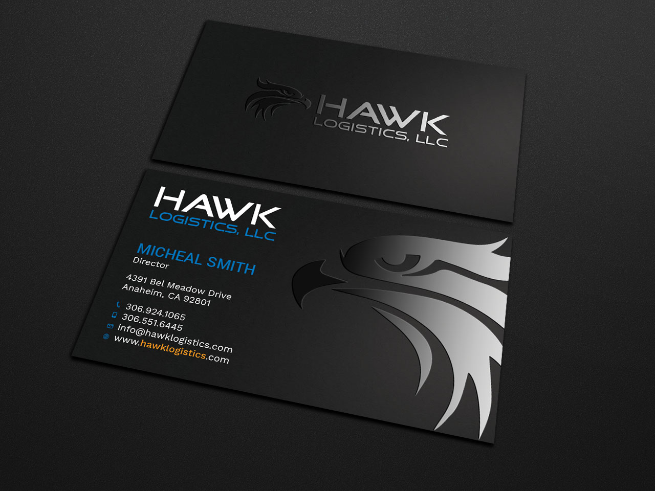 Design de Carte de Visite par Tripti Ranjan Gain pour Hawk Logistics, LLC | Design #19717191