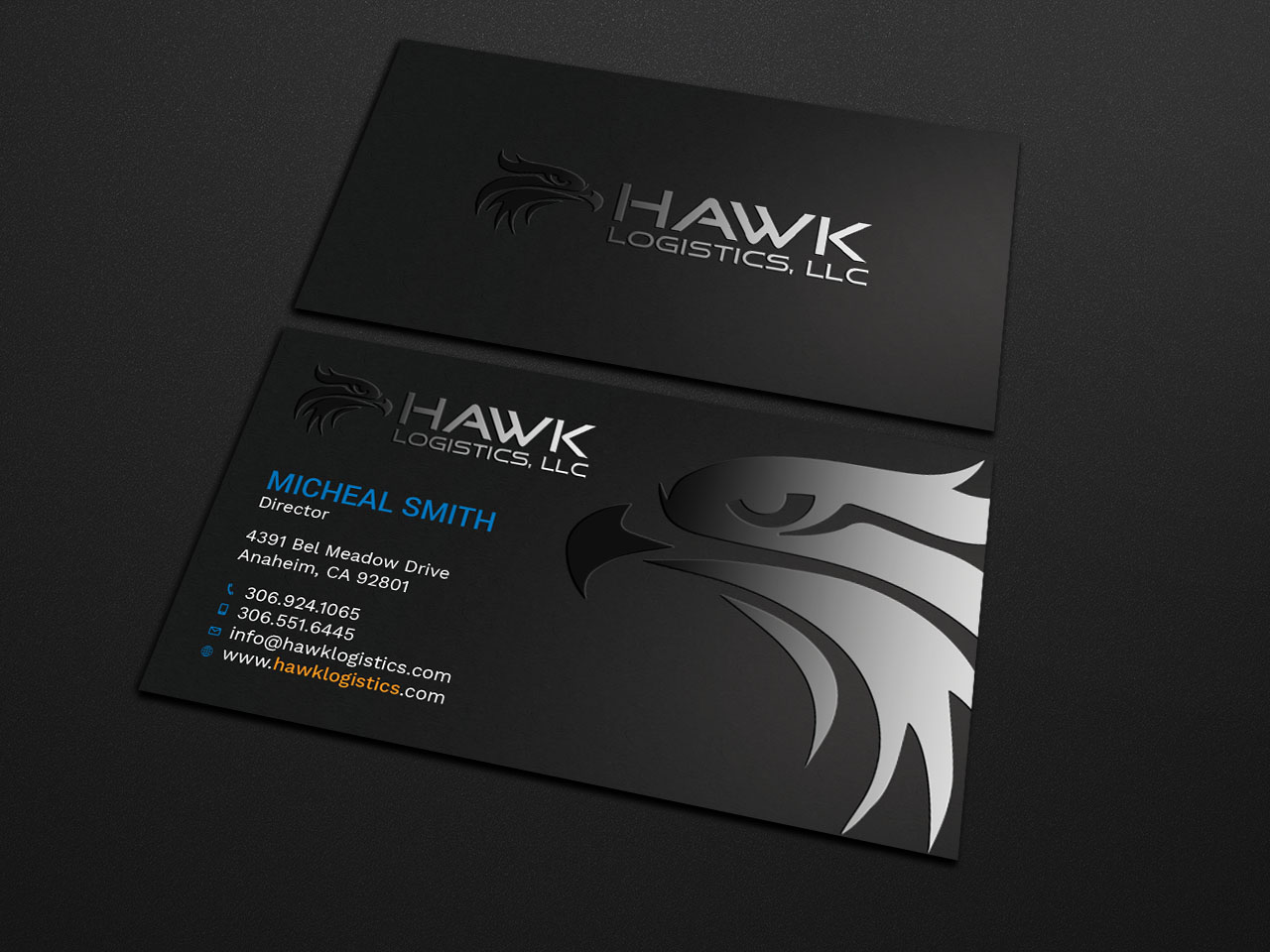 Business Card Design by Tripti Ranjan Gain for Hawk Logistics, LLC | Design #19717192