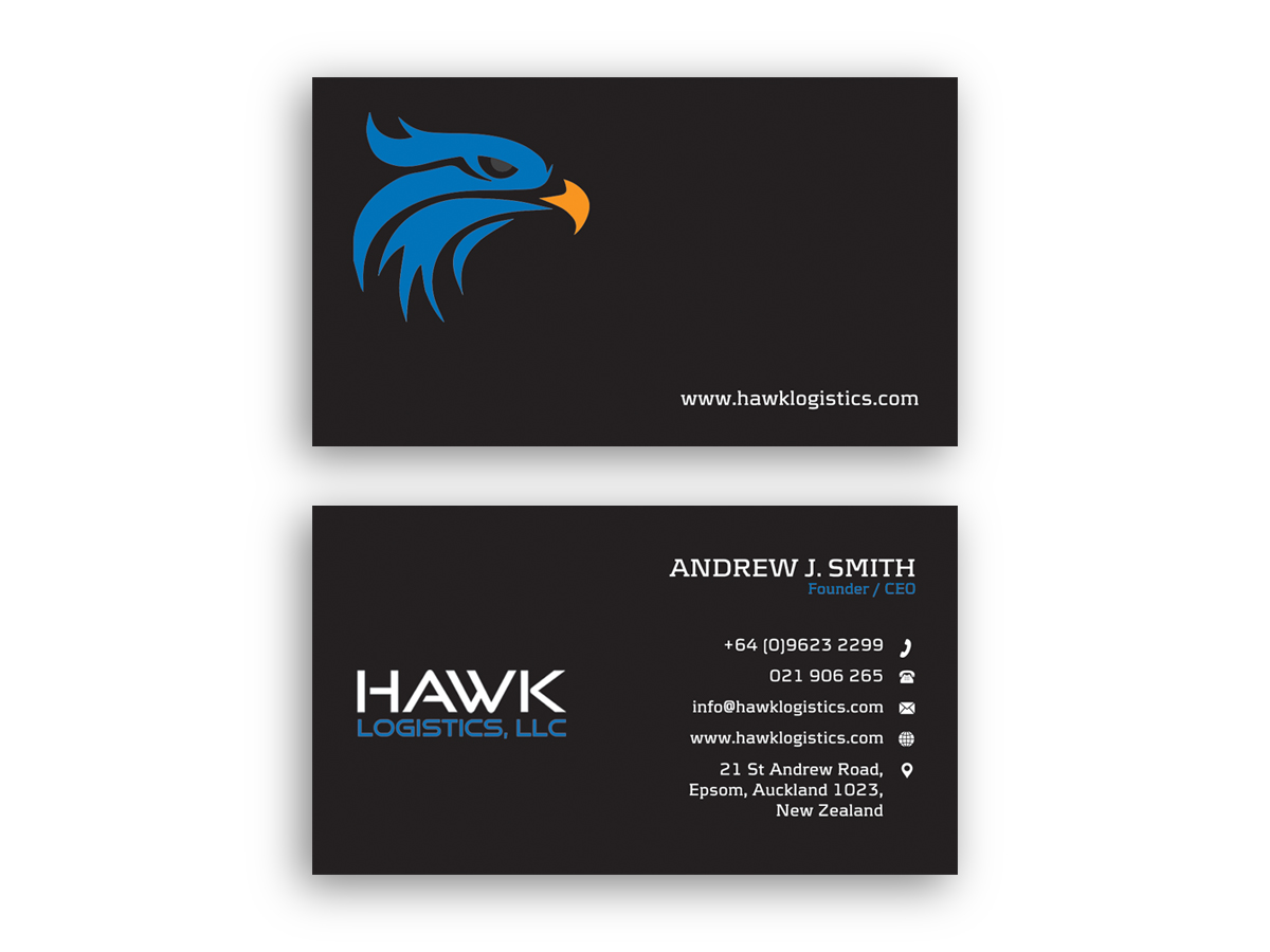 Business Card Design by Moumita_ for Hawk Logistics, LLC | Design #19748704