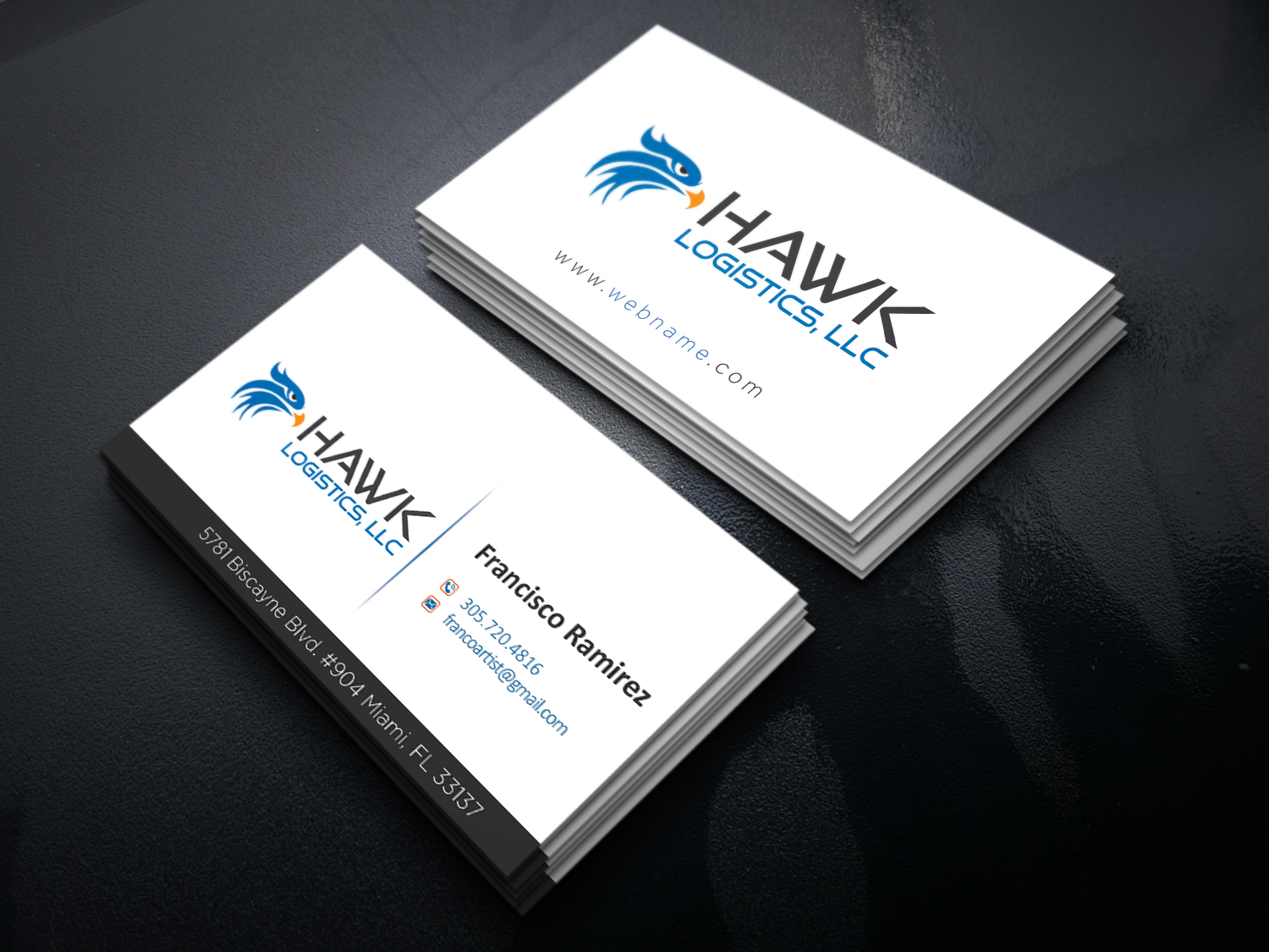 Business Card Design by sakil870 for Hawk Logistics, LLC | Design #19753696