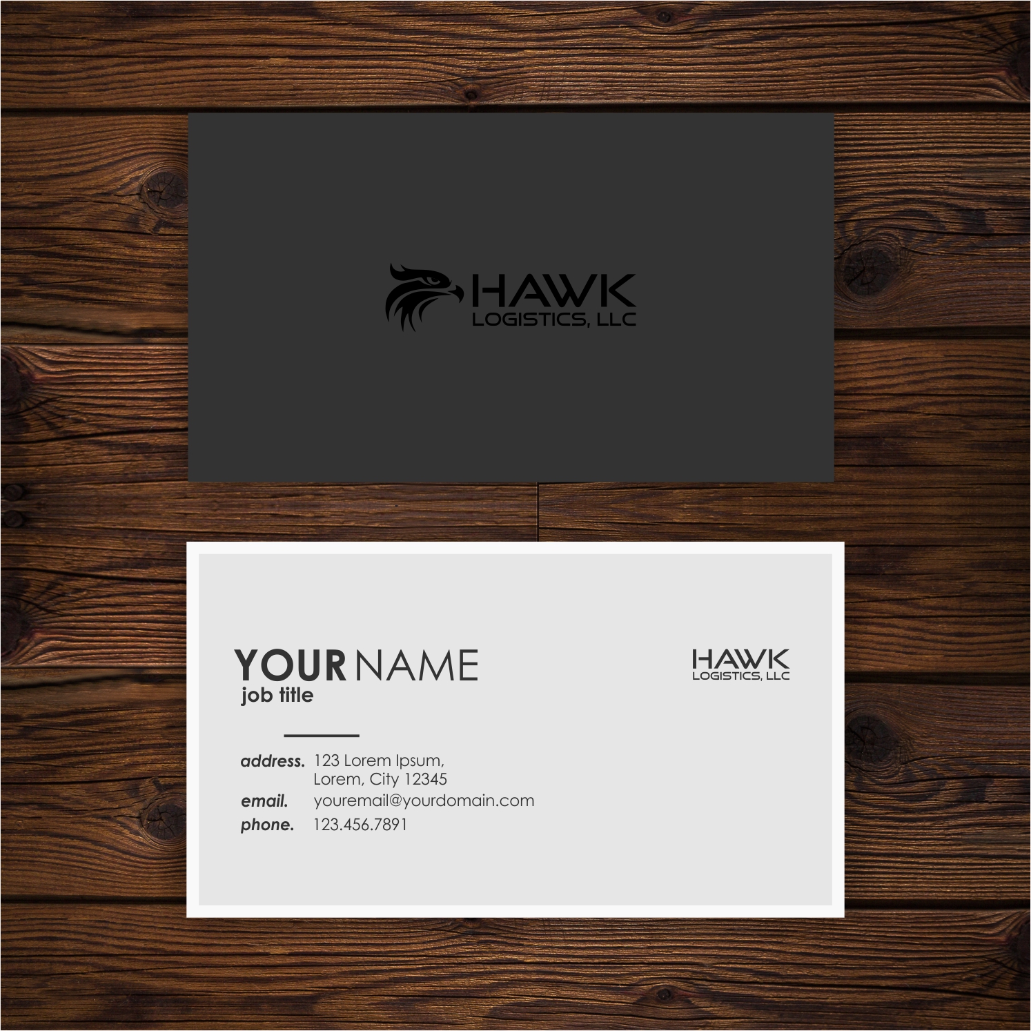 Business Card Design by Hasyim As'ari for Hawk Logistics, LLC | Design #19767823