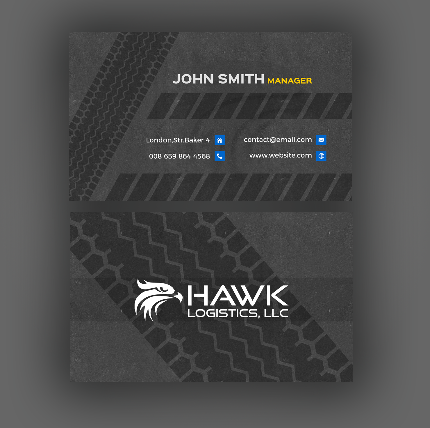 Business Card Design by Rozan007 for Hawk Logistics, LLC | Design #19756606