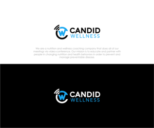 Candid Wellness or CW. It can even be an image that encompasses the mission of our company. Colors (blue, white, black). I included the type of blue that I like in the images. | Logo Design by .Ashu.