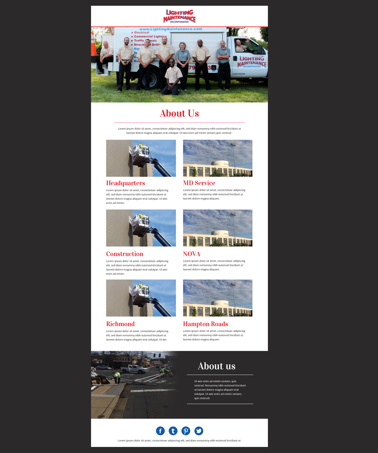 Diseño de Newsletter por Best Design Hub para Lighting Maintenance Inc | Diseño #19491914