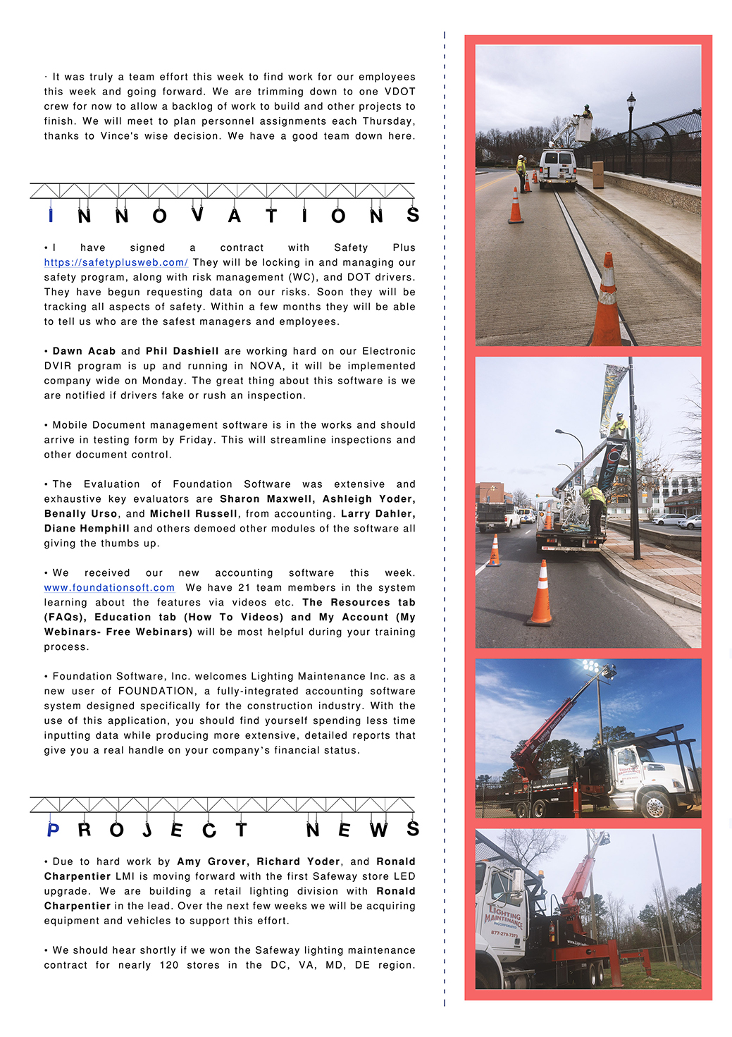 Diseño de Newsletter por ivs rae para Lighting Maintenance Inc | Diseño #19466651