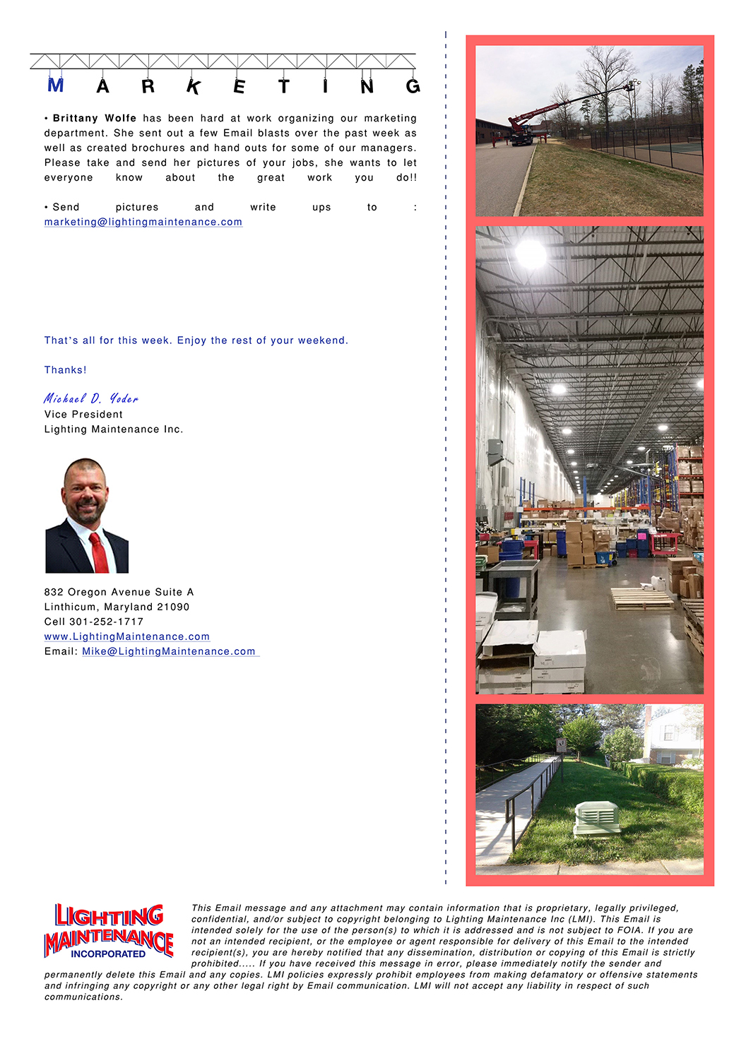 Newsletter Design by ivs rae for Lighting Maintenance Inc | Design #19466652