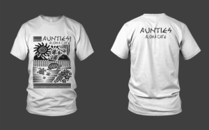 Aunties Aloha Cafe t-shirt design | T-shirt Design by dundun