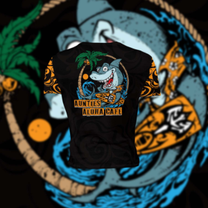 Aunties Aloha Cafe t-shirt design | T-shirt Design by Yafi Mridha