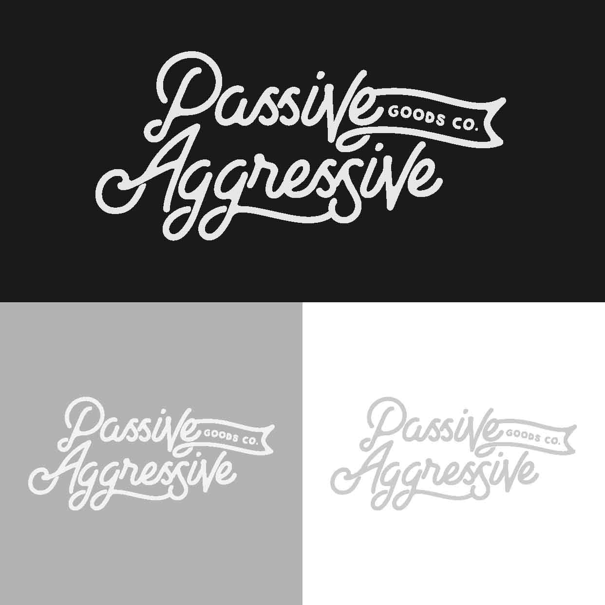 Logo Design by notsllingdrgs for Passive Aggressive Goods Co. | Design #19498640