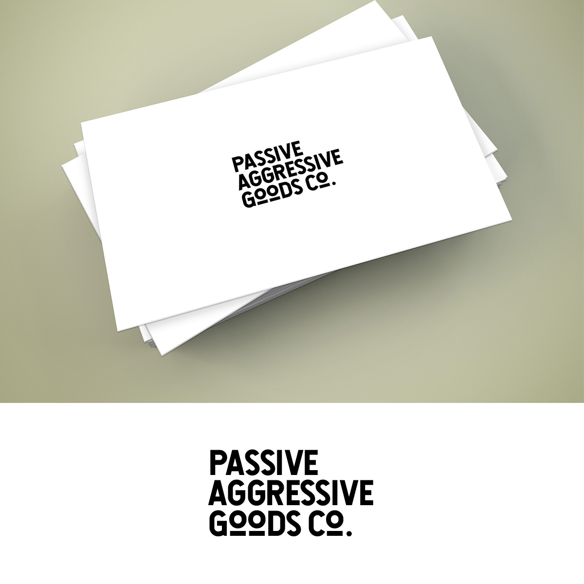 Diseño de Logo por ClearDesign para Passive Aggressive Goods Co. | Diseño #19467136