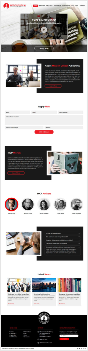 8 Page Publishing/Entertainment Website Design  | Diseño Web por -Marc-