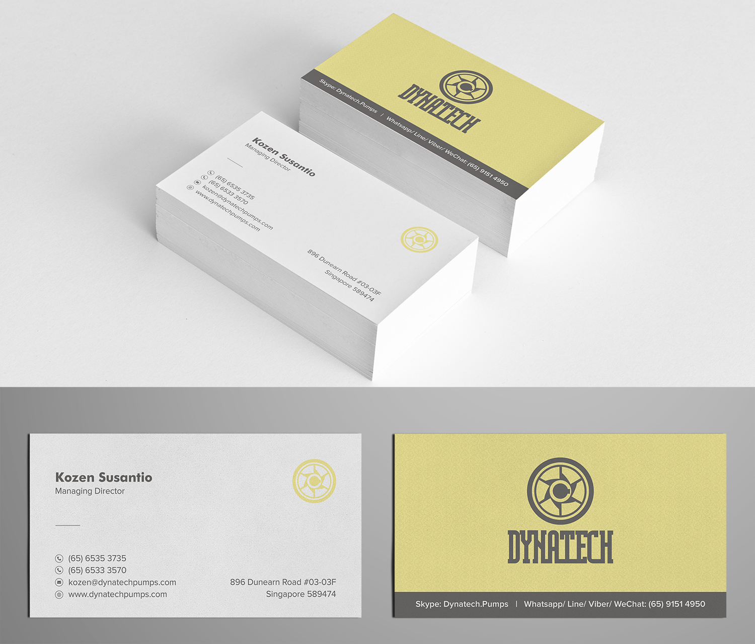 Visitenkarten-Design von Tilt für Dynatech Pumps | Design #19448322