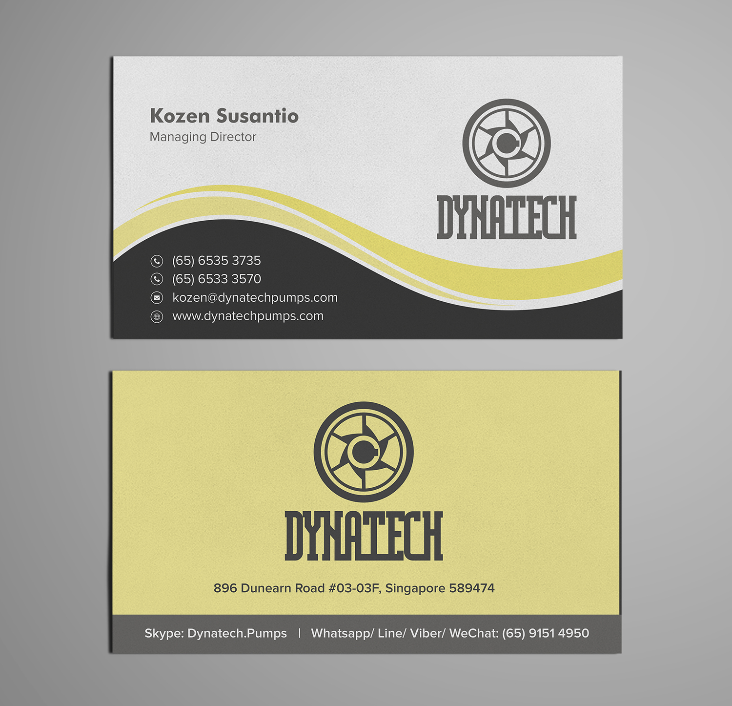 Business Card Design by Tilt for Dynatech Pumps | Design #19480793