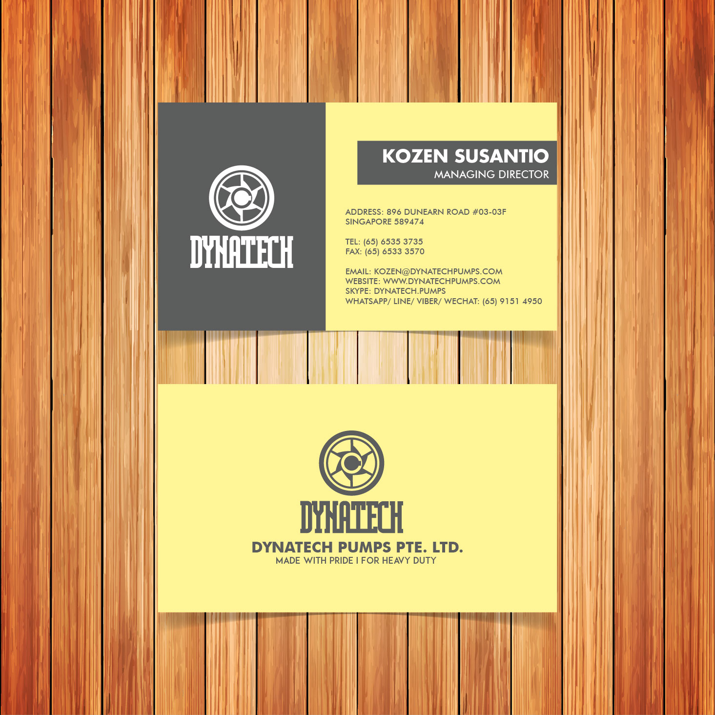 Visitenkarten-Design von SJL Designs für Dynatech Pumps | Design #19466124