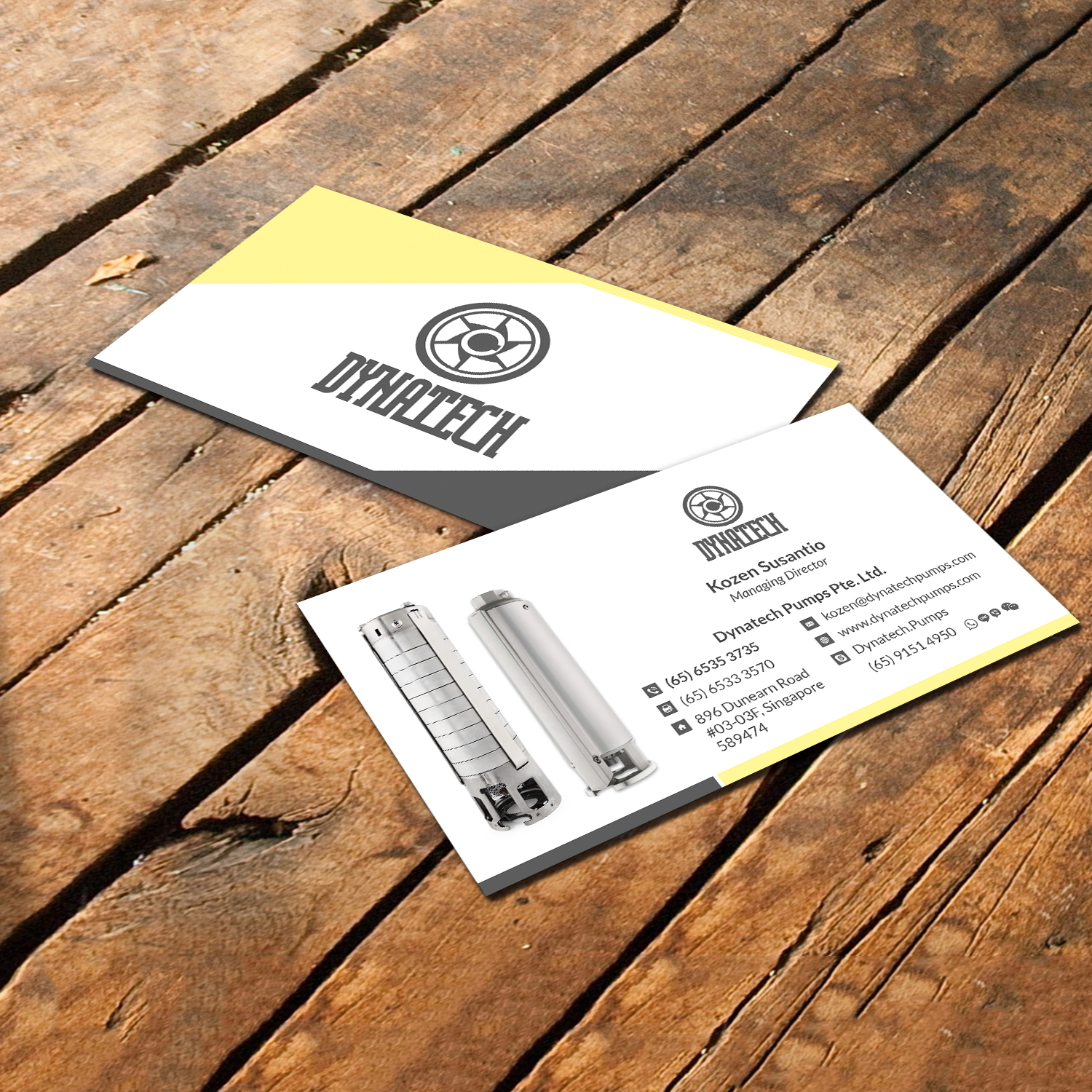 Business Card Design by debdesign for Dynatech Pumps | Design #19448187