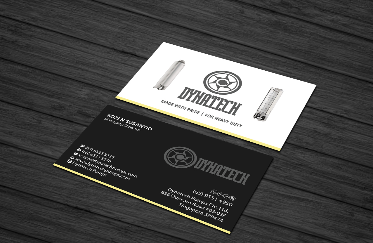 Business Card Design by Creations Box 2015 for Dynatech Pumps | Design #19456593