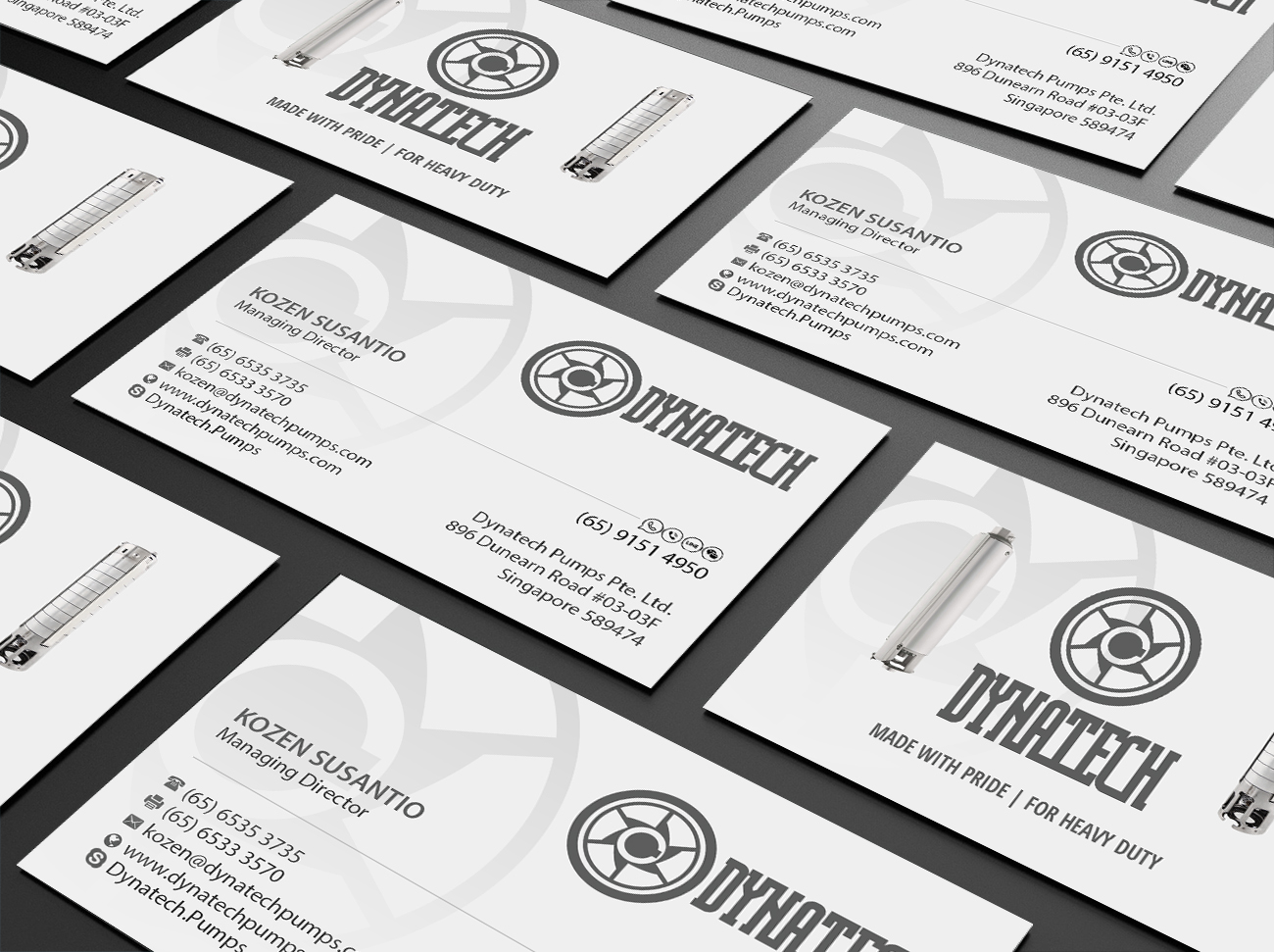 Business Card Design by Creations Box 2015 for Dynatech Pumps | Design #19464585