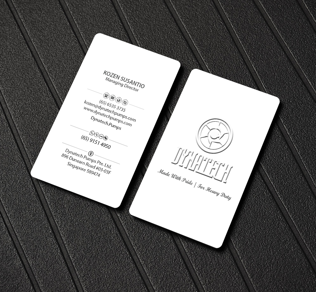 Business Card Design by Creations Box 2015 for Dynatech Pumps | Design #19470489