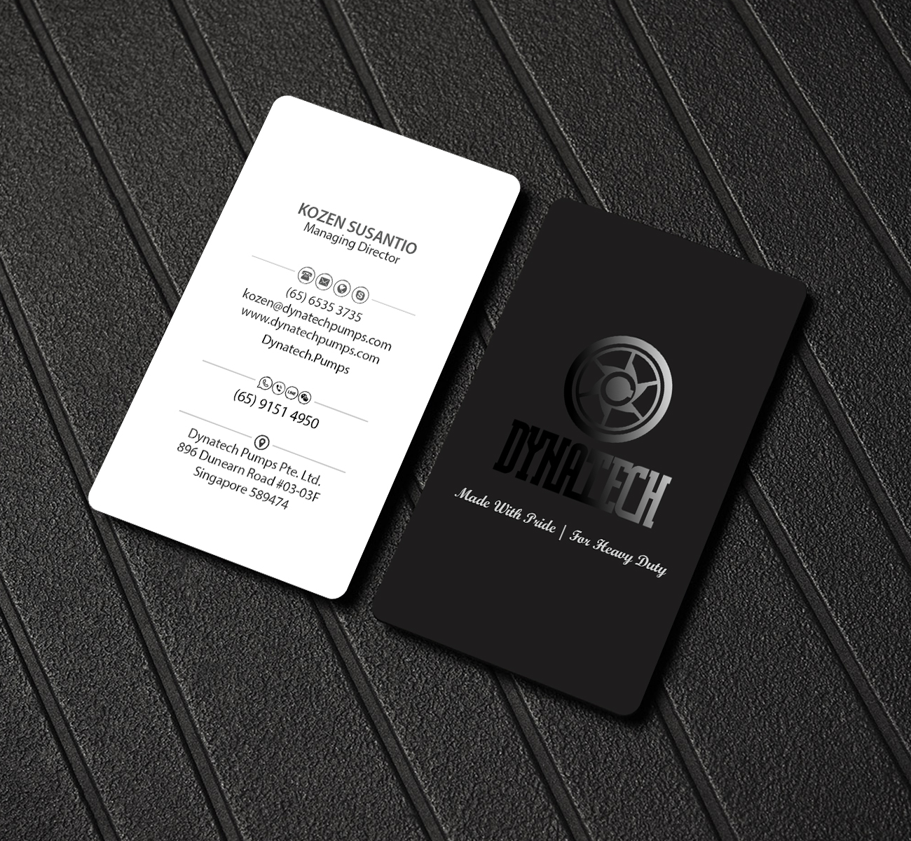 Business Card Design by Creations Box 2015 for Dynatech Pumps | Design #19488789