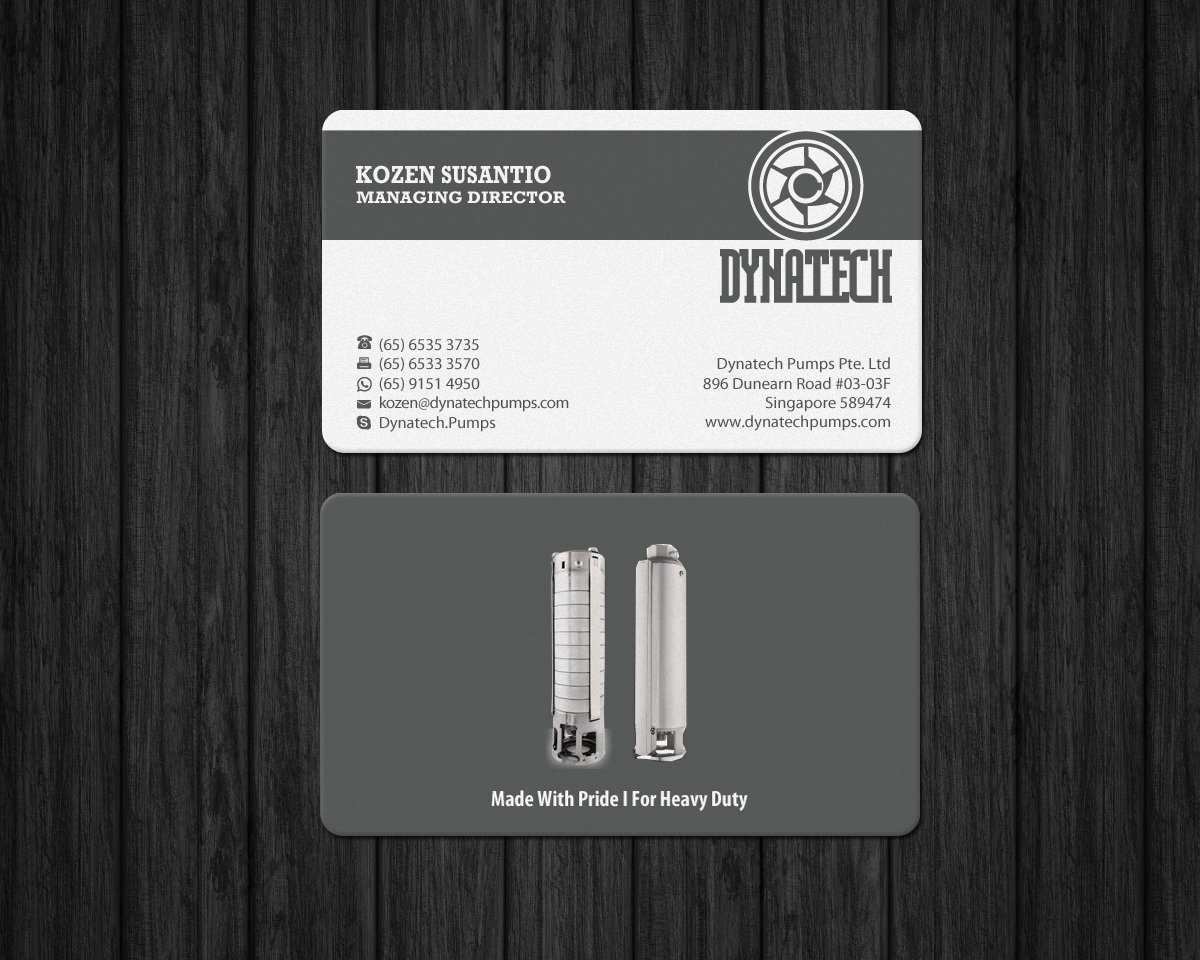 Business Card Design by Brand aid for Dynatech Pumps | Design #19455302