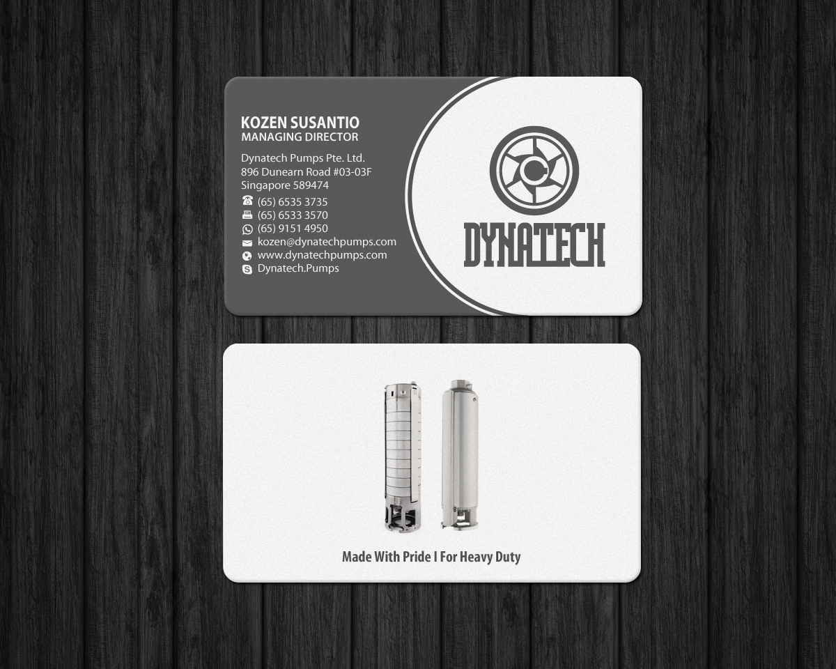 Visitenkarten-Design von Brand aid für Dynatech Pumps | Design #19455303