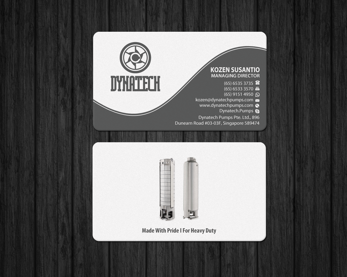 Visitenkarten-Design von Brand aid für Dynatech Pumps | Design #19455304