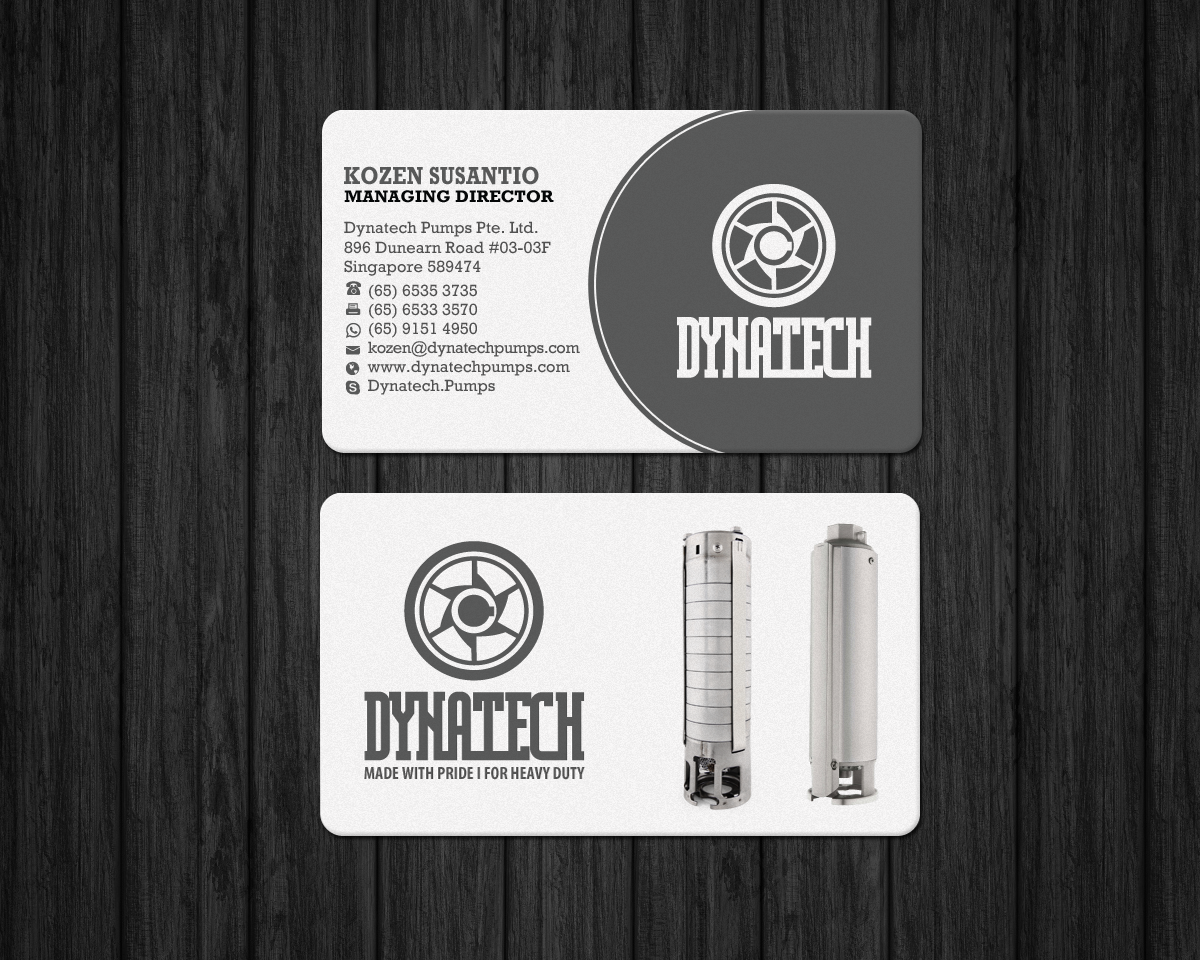 Diseño de Tarjeta de Presentación por Brand aid para Dynatech Pumps | Diseño #19456441