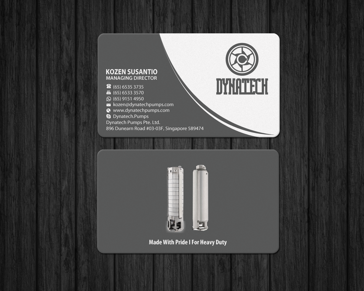 Visitenkarten-Design von Brand aid für Dynatech Pumps | Design #19456444