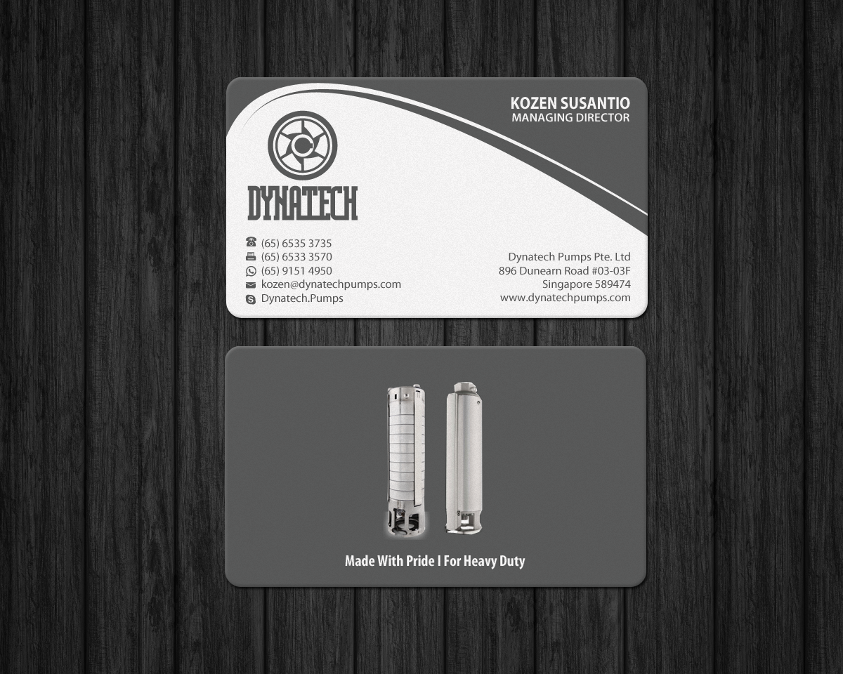 Visitenkarten-Design von Brand aid für Dynatech Pumps | Design #19456445