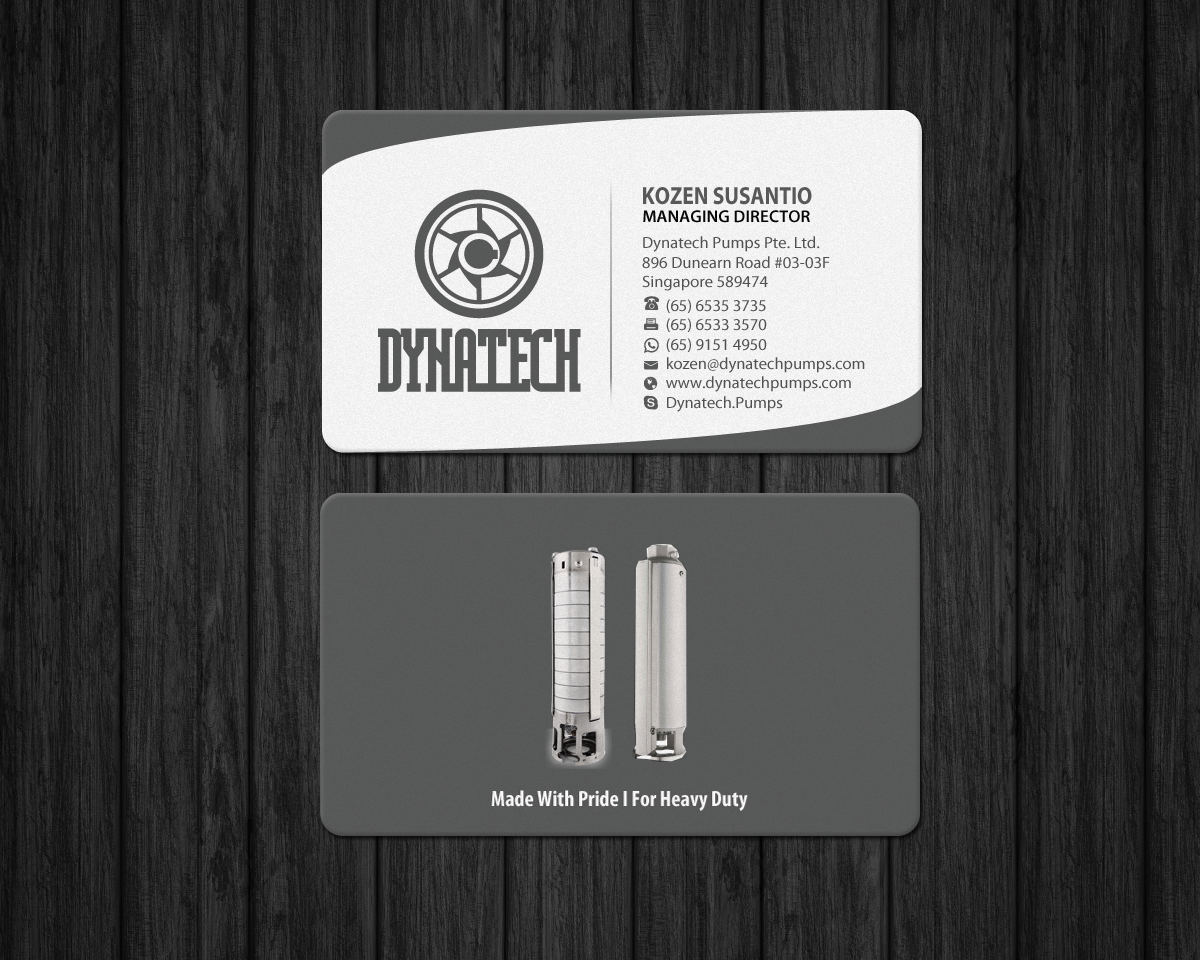 Business Card Design by Brand aid for Dynatech Pumps | Design #19456446