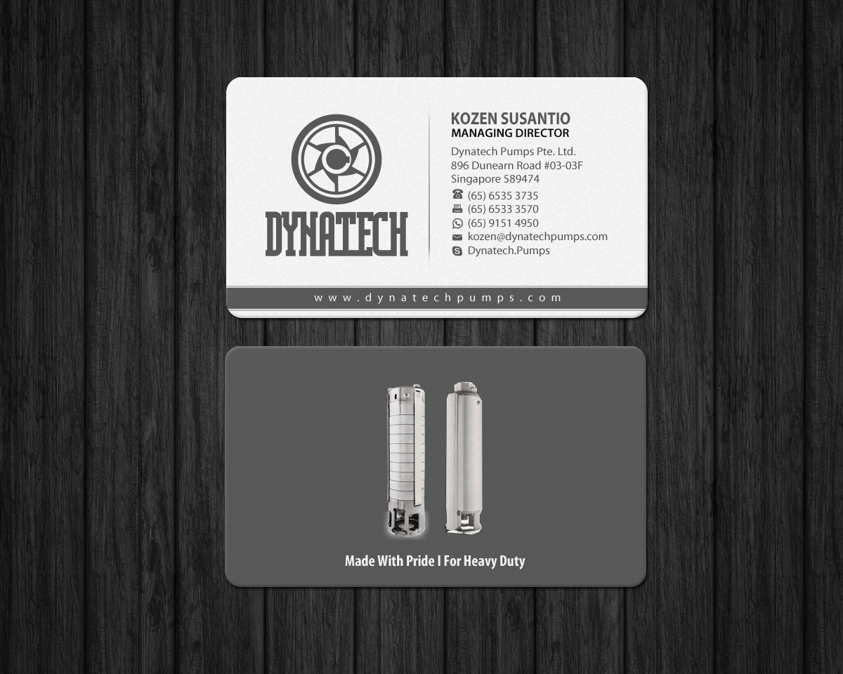Visitenkarten-Design von Brand aid für Dynatech Pumps | Design #19456449