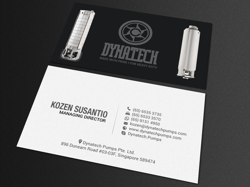 Visitenkarten-Design von chandrayaan.creative für Dynatech Pumps | Design #19455206