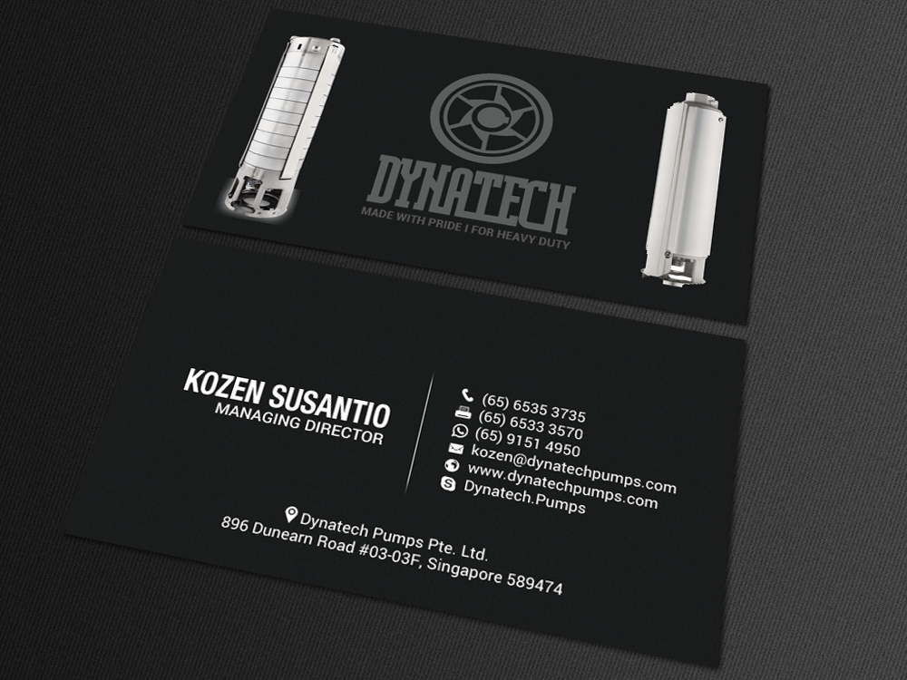 Visitenkarten-Design von chandrayaan.creative für Dynatech Pumps | Design #19455207