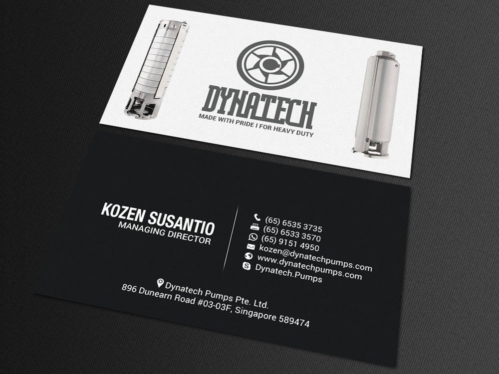 Visitenkarten-Design von chandrayaan.creative für Dynatech Pumps | Design #19455208