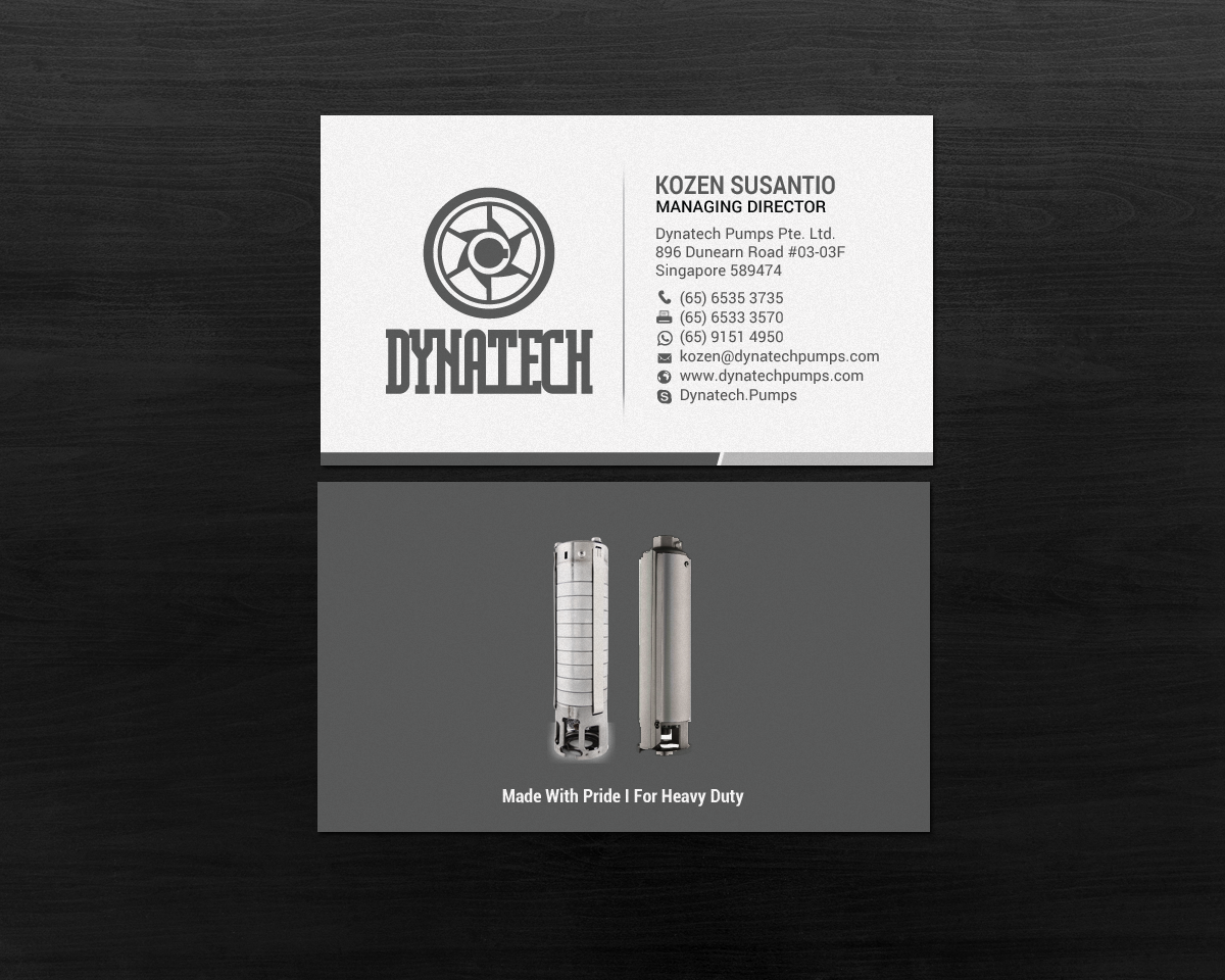 Visitenkarten-Design von chandrayaan.creative für Dynatech Pumps | Design #19455212