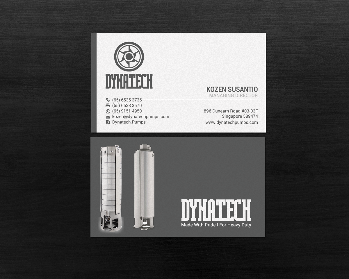 Business Card Design by chandrayaan.creative for Dynatech Pumps | Design #19455214