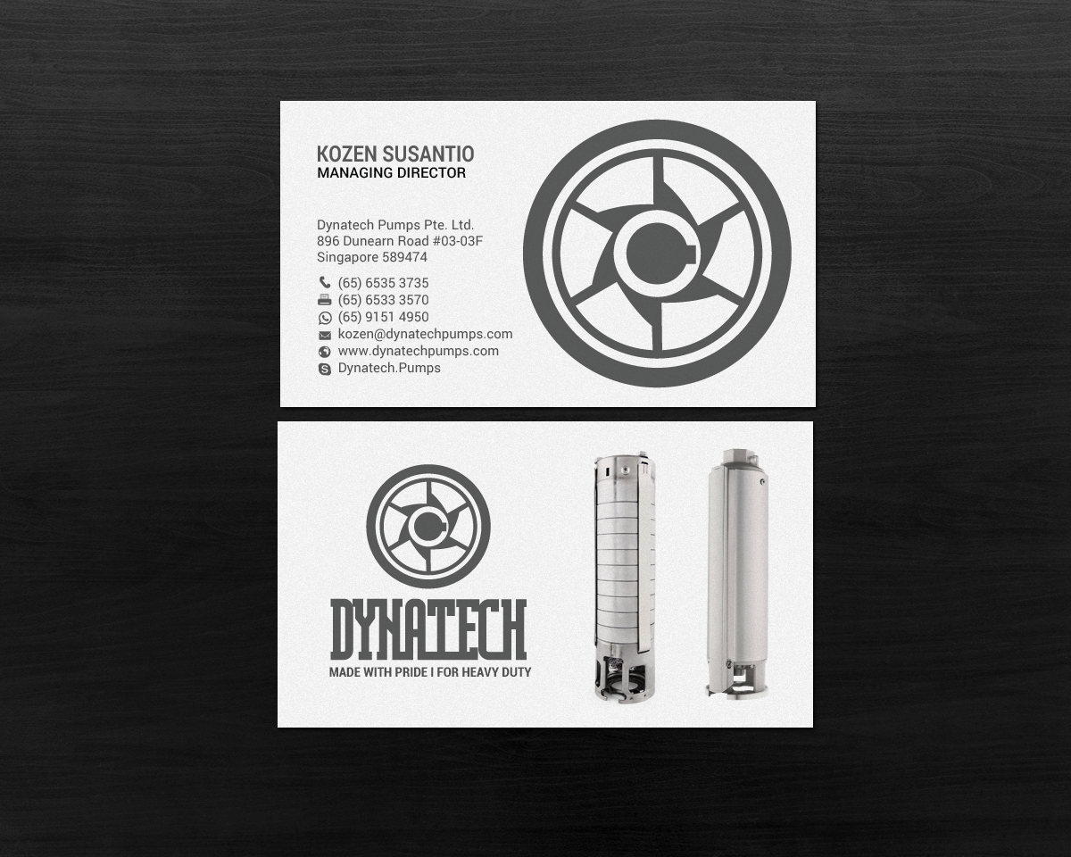 Business Card Design by chandrayaan.creative for Dynatech Pumps | Design #19455215