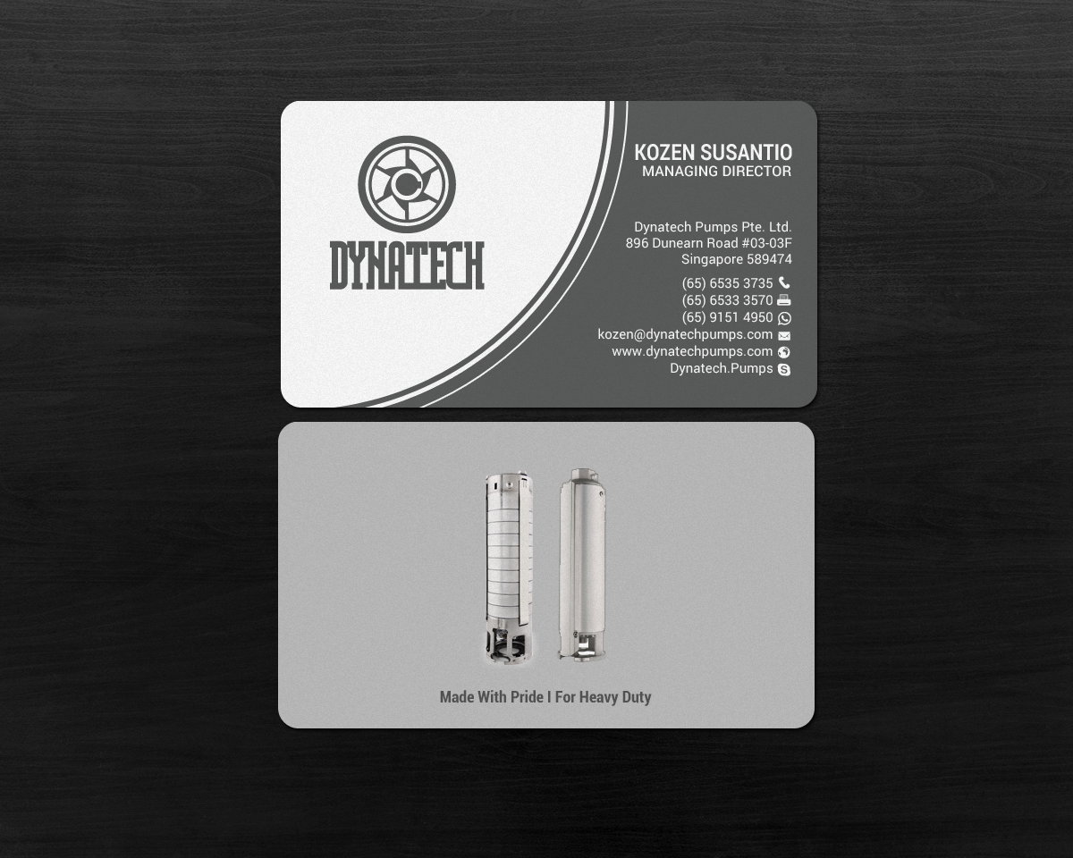 Visitenkarten-Design von chandrayaan.creative für Dynatech Pumps | Design #19456467