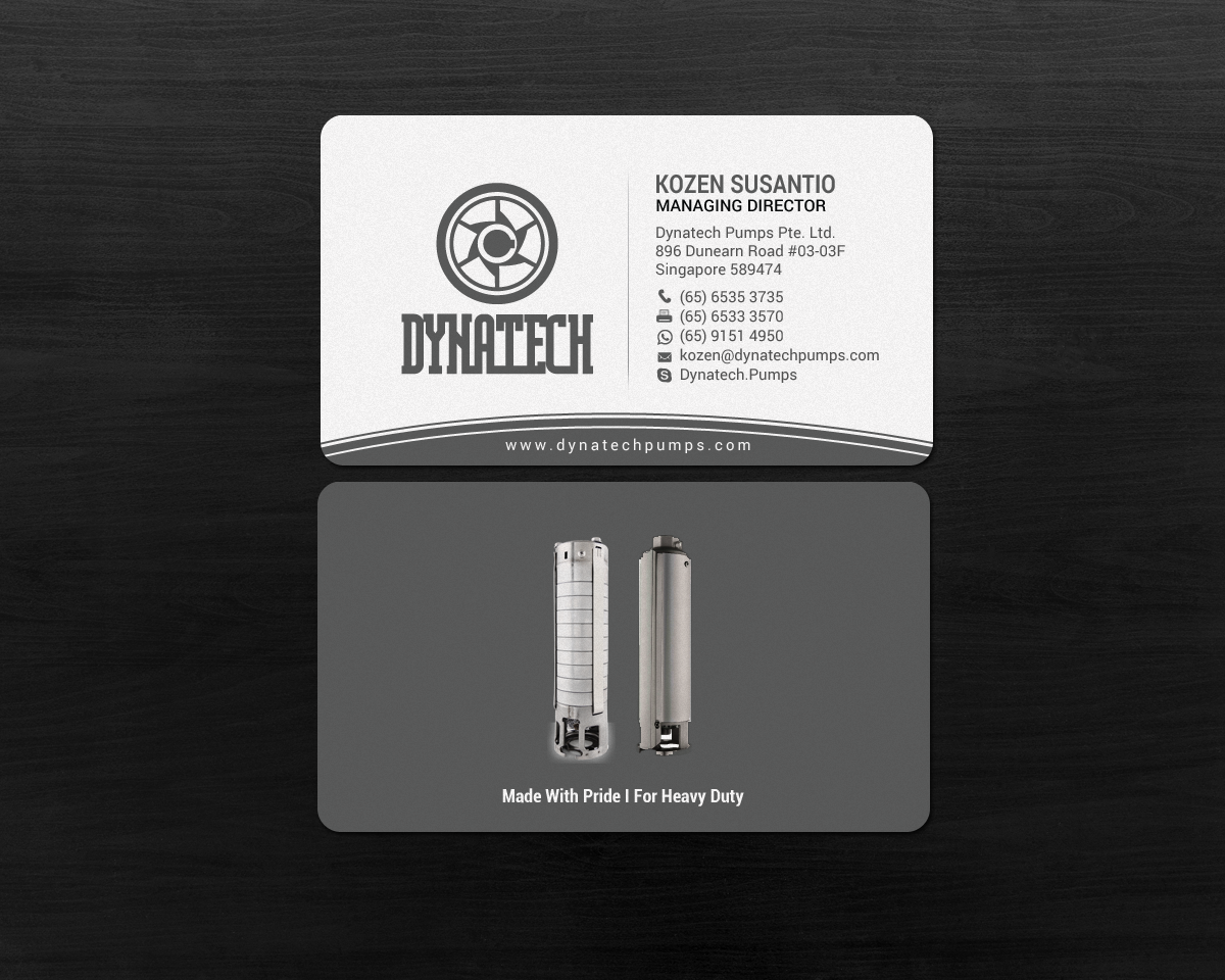 Visitenkarten-Design von chandrayaan.creative für Dynatech Pumps | Design #19456468